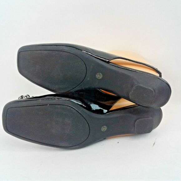 Liz Claiborne Womens Black 1.25" Heel Slingback Loafers w/Bead Clusters Size 8M - Picture 6 of 7